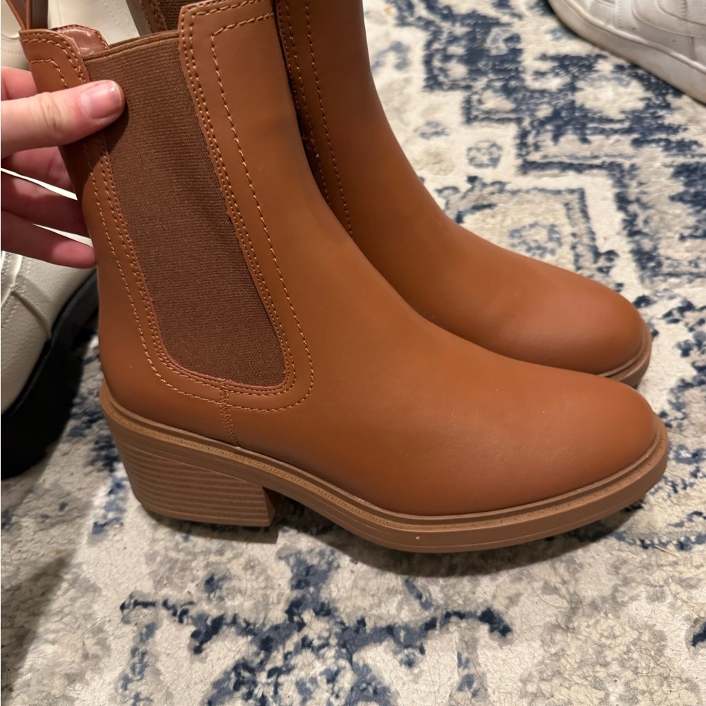 Brown booties from Just Fab, 8.5